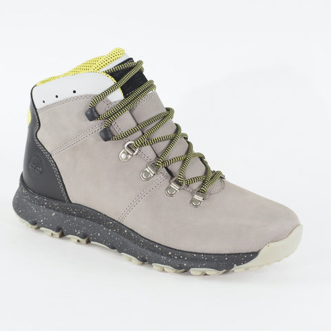 Mens Timberland World Hiker A1U8S Leather Grey Lace Up Hiking Walking Boots