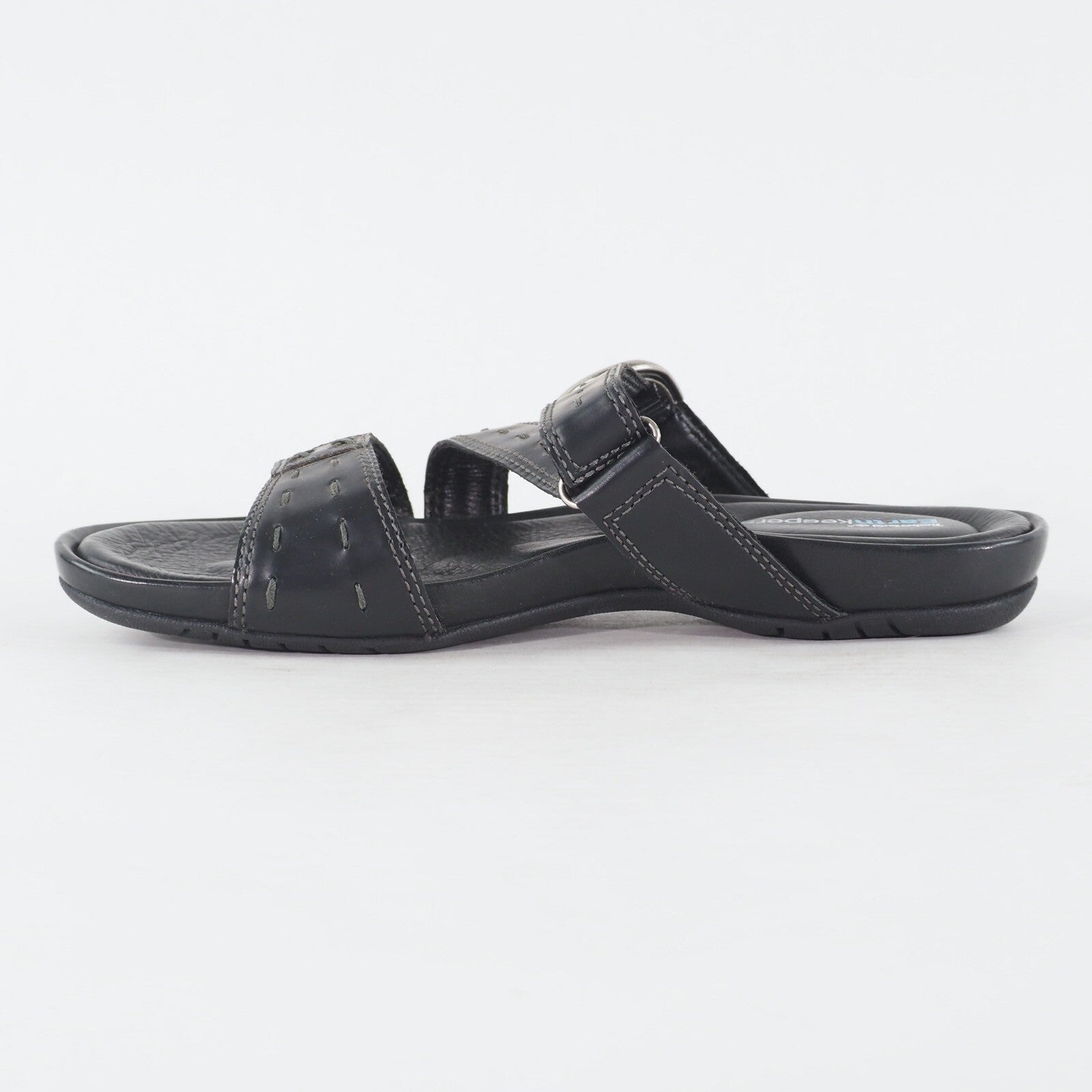 Womens Timberland Pleasant Bay Slide 25636 Black Leather Buckle Casual Sandals