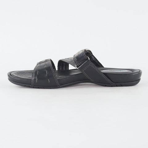 Womens Timberland Pleasant Bay Slide 25636 Black Leather Buckle Casual Sandals