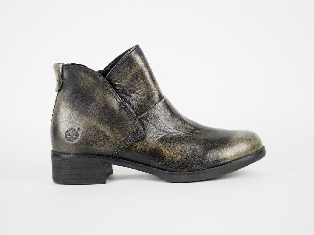 Womens Timberland EK A11EO Black / Gold Leather Casual Winter Chelsea Boots UK 4