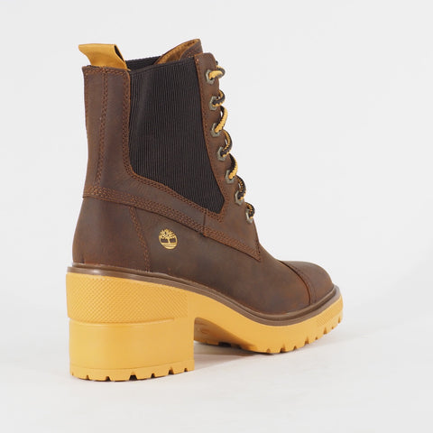 Womens Timberland Blossom Mid A21ZA Tan Leather Lace Up Casual Walking Boots
