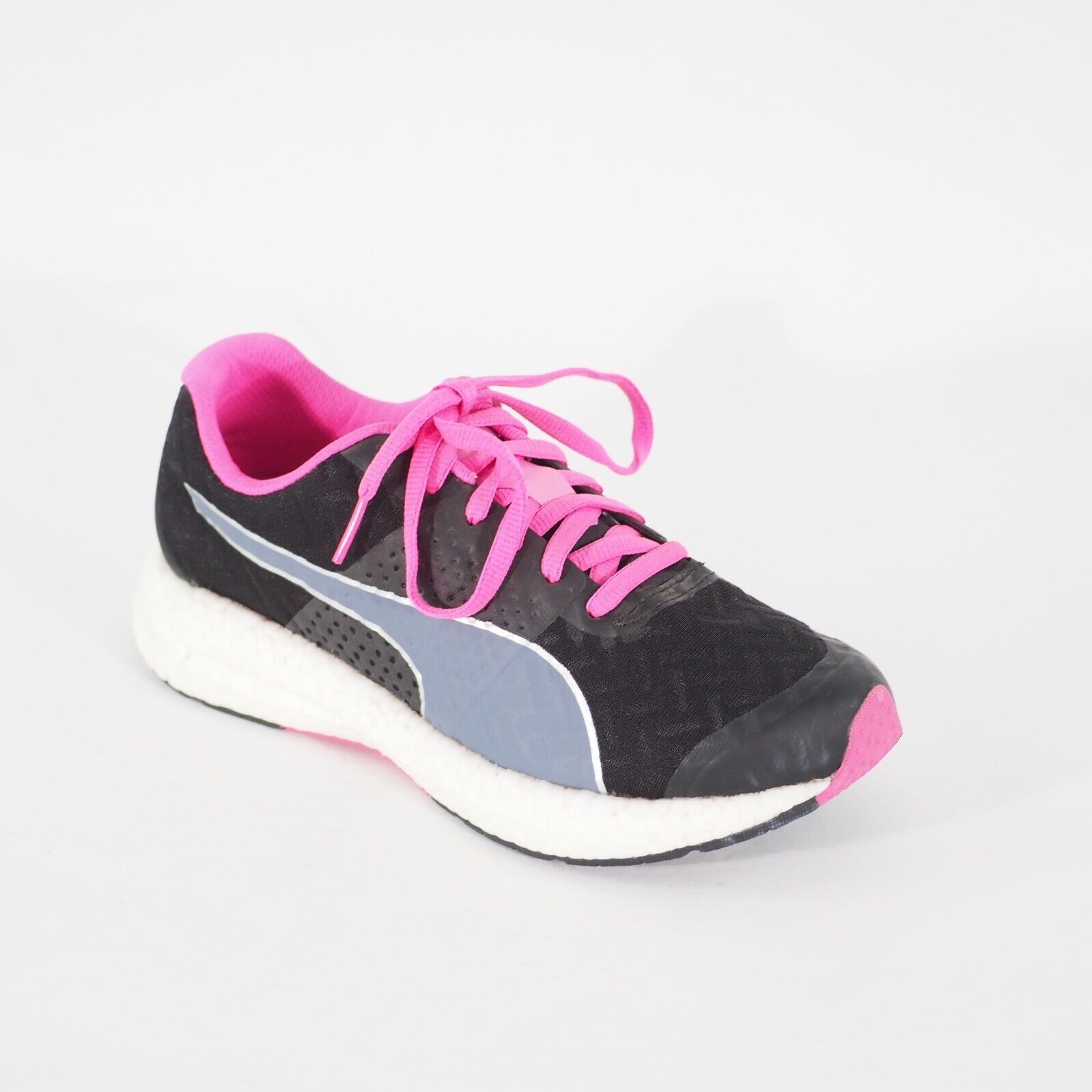 Womens Puma NRGY 188962 01 Black/Pink Lace Textile Running Walking Ladies Shoes 