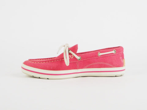 Womens Timberland Ek Casco Bay Boat 8850R Pink Leather Lace Ladies Boat Shoes