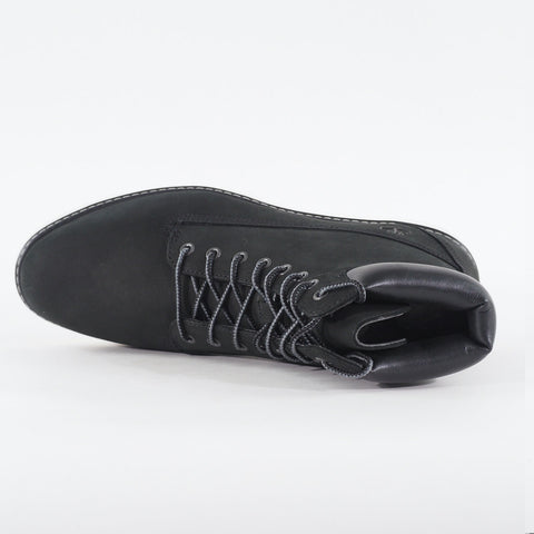 Womens Timberland Keeley Field 6 Inch A26HQ Black Nubuck Leather Lace Up Boots