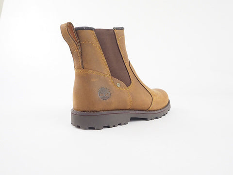 Timberland Asphalt Trail 1391R Brown Leather Casual Shoes Zip Up Chelsea Boots