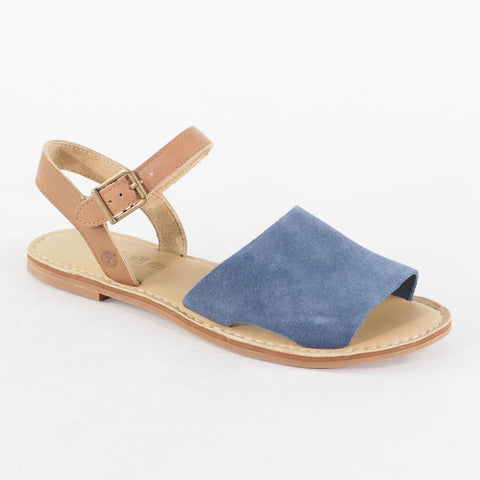Womens Timberland Sheafe Y-Strap A14W9 Blue Strap Leather Casual Walking Sandals