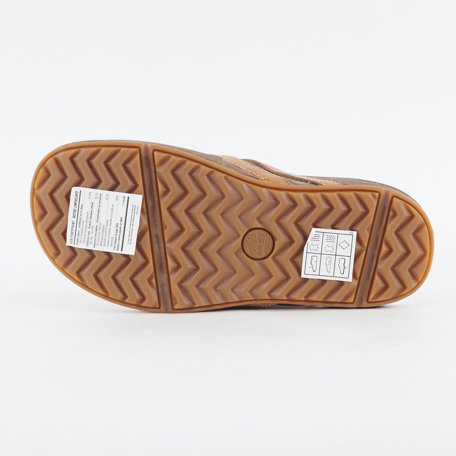 Mens Timberland EK Rugesc 5125R Tan Leather Slip On Thong Casual Summer Sandal