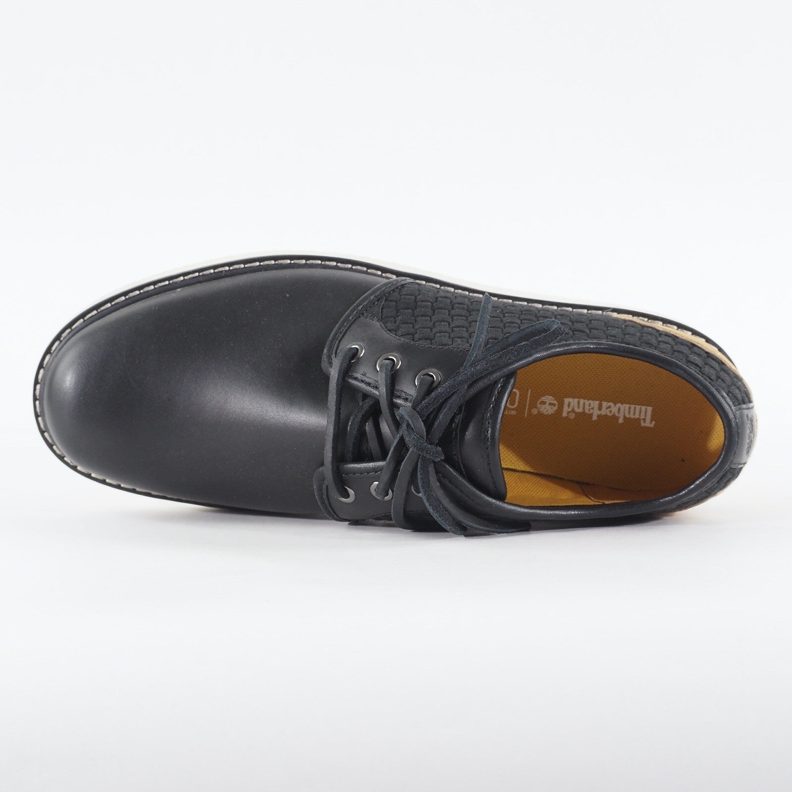 Mens Timberland Newmarket Homerun A17B1 Black Leather Lace Up Casual Shoes