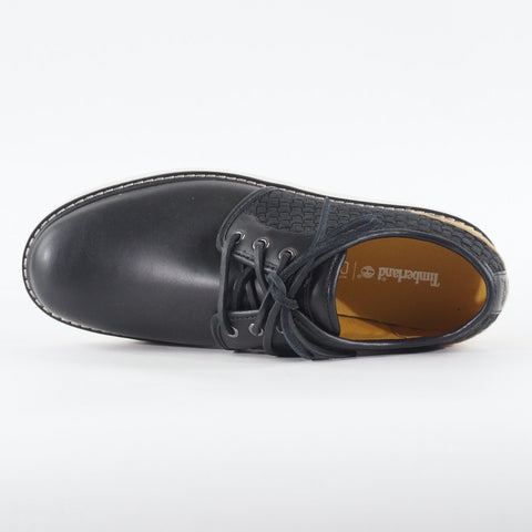 Mens Timberland Newmarket Homerun A17B1 Black Leather Lace Up Casual Shoes