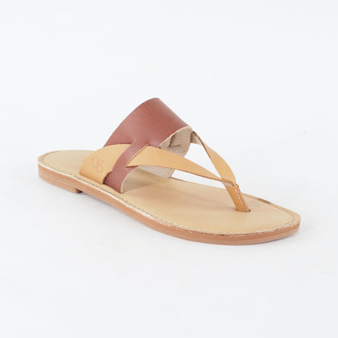 Womens Timberland Ek Sheafe Thong 8725A Brown Leather Slip On Casual Sandals