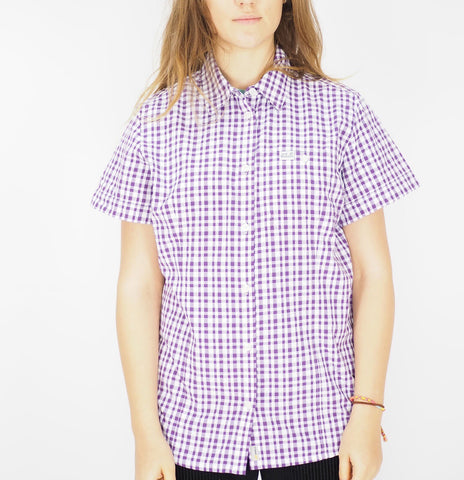 Womens Jack Wolfskin Flaming Vent 1401641 Hyacinth Checks Shortsleeve Shirt