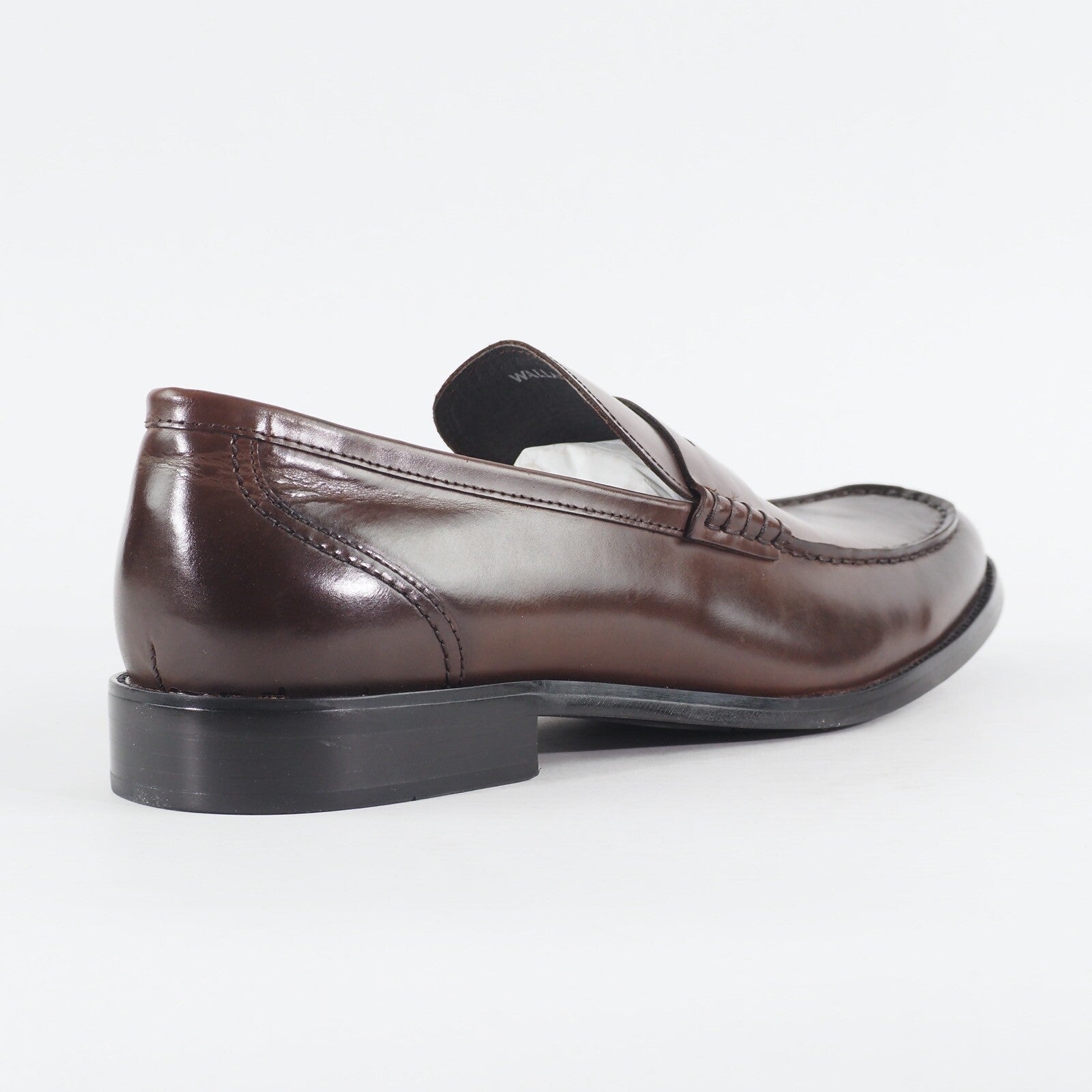 Mens John White Wallace Dark Brown Leather Slip On Formal Shoes