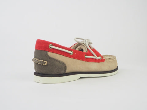 Womens Timberland EK Classic 8861R Red Beige Grey Suede Boat Casual Light Shoes