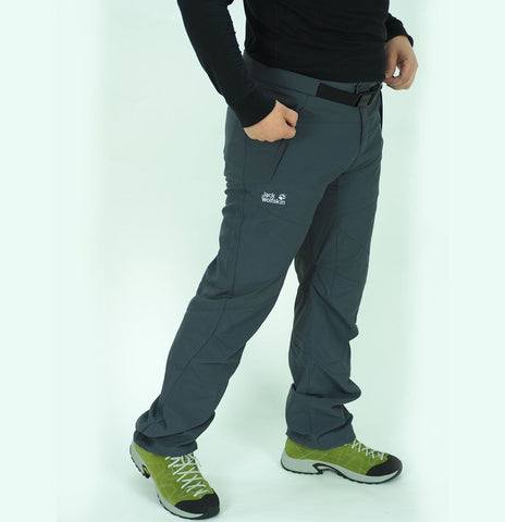 Mens Jack Wolfskin Vector 1501982 Ebony Slim Fit Warm Outdoors Hiking Trousers