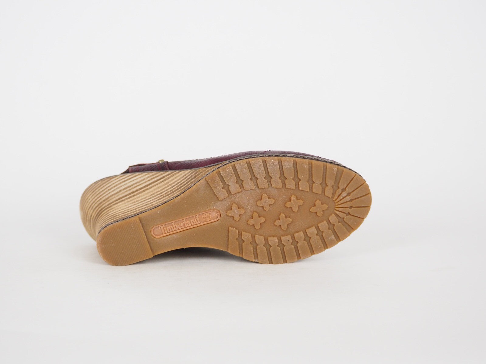 Womens Timberland Maeslin T-Strap 18624 Burgundy Leather Slingback Sandals