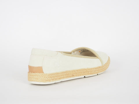 Womens Timberland Casco Bay A17E2 Beige Leather Casual Slip On Flats Shoes