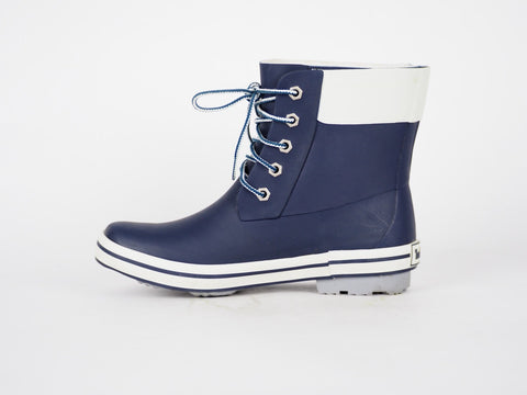 Boys Girls Timberland Classic Rain 81923 Navy Wellingtons Lace Up Rain Wellies