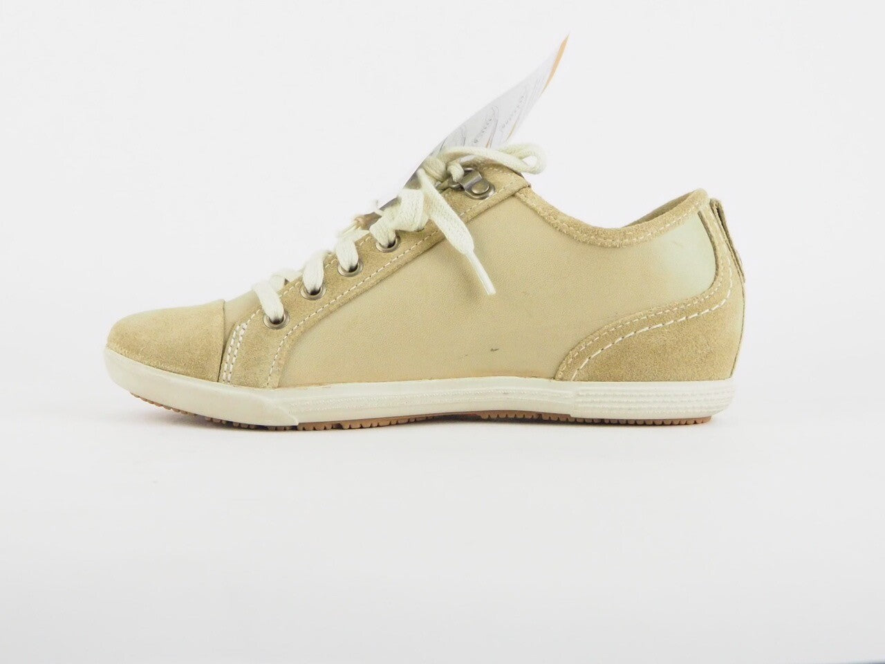Womens Timberland Earthkeepers Oxford 3304R Beige Leather Lace Up Hi Light Shoes
