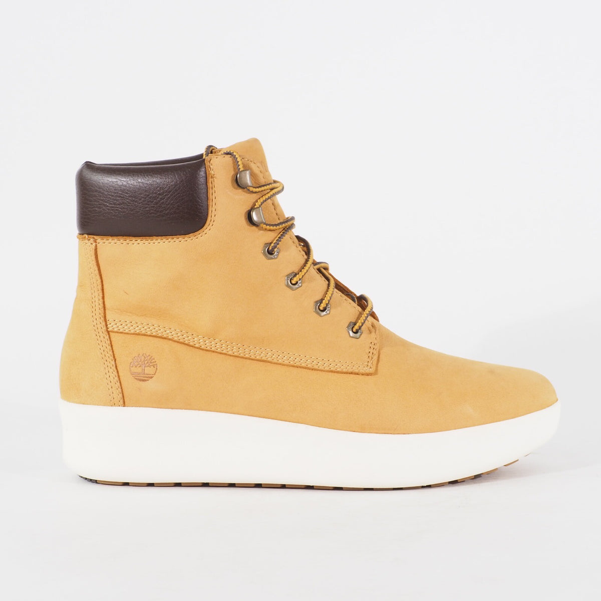 Womens Timberland 6 Inch Ankle Boots A1RXI Wheat Leather Lace Up Walking Boots