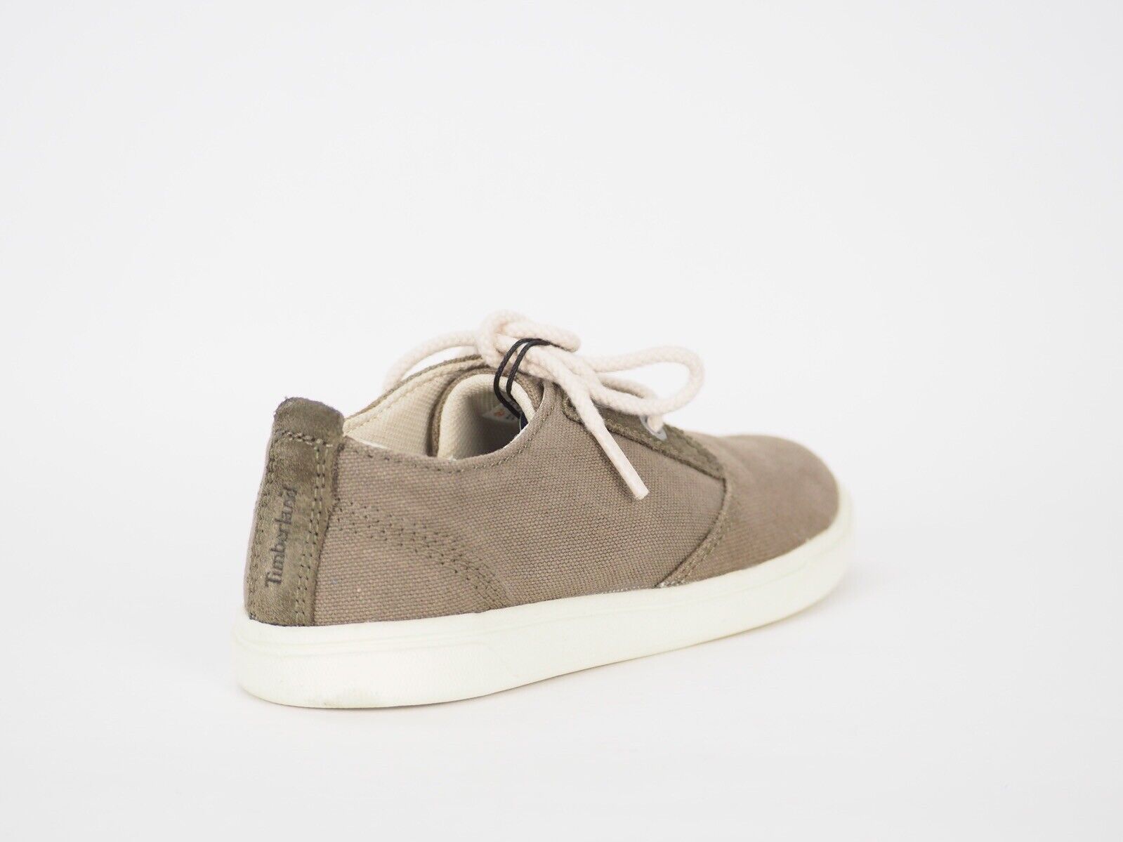 Toddlers Timberland Canvas A1JCF Taupe Casual Light Lace Up Trainers Kids Shoes