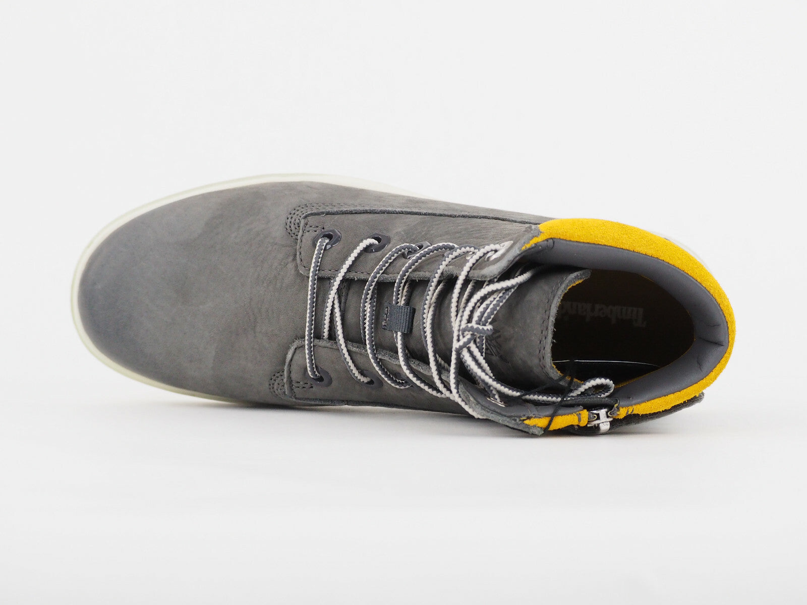 Timberland Groveton 6 Inch Lace A19MX Grey Leather Lace Zip Side Chukka Boots