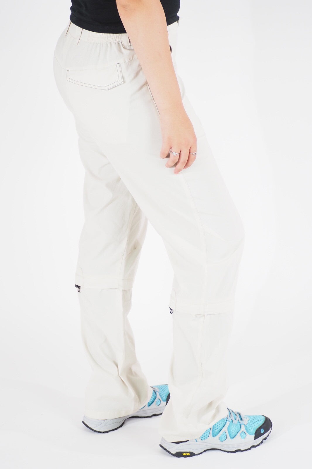 Womens Jack Wolfskin ZI 5007741 White Sand Windproof Stretch Hiking Trousers