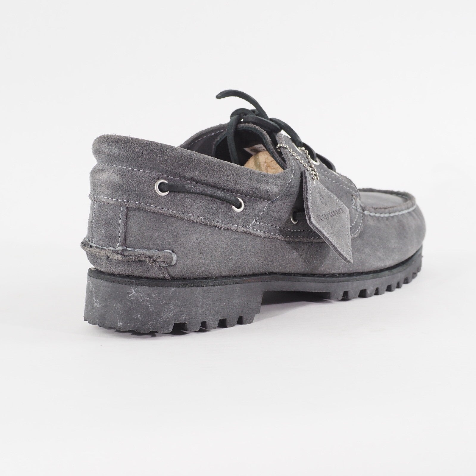 Mens Timberland Premium A68QB Medium Grey Leather Lace up Boat Shoes