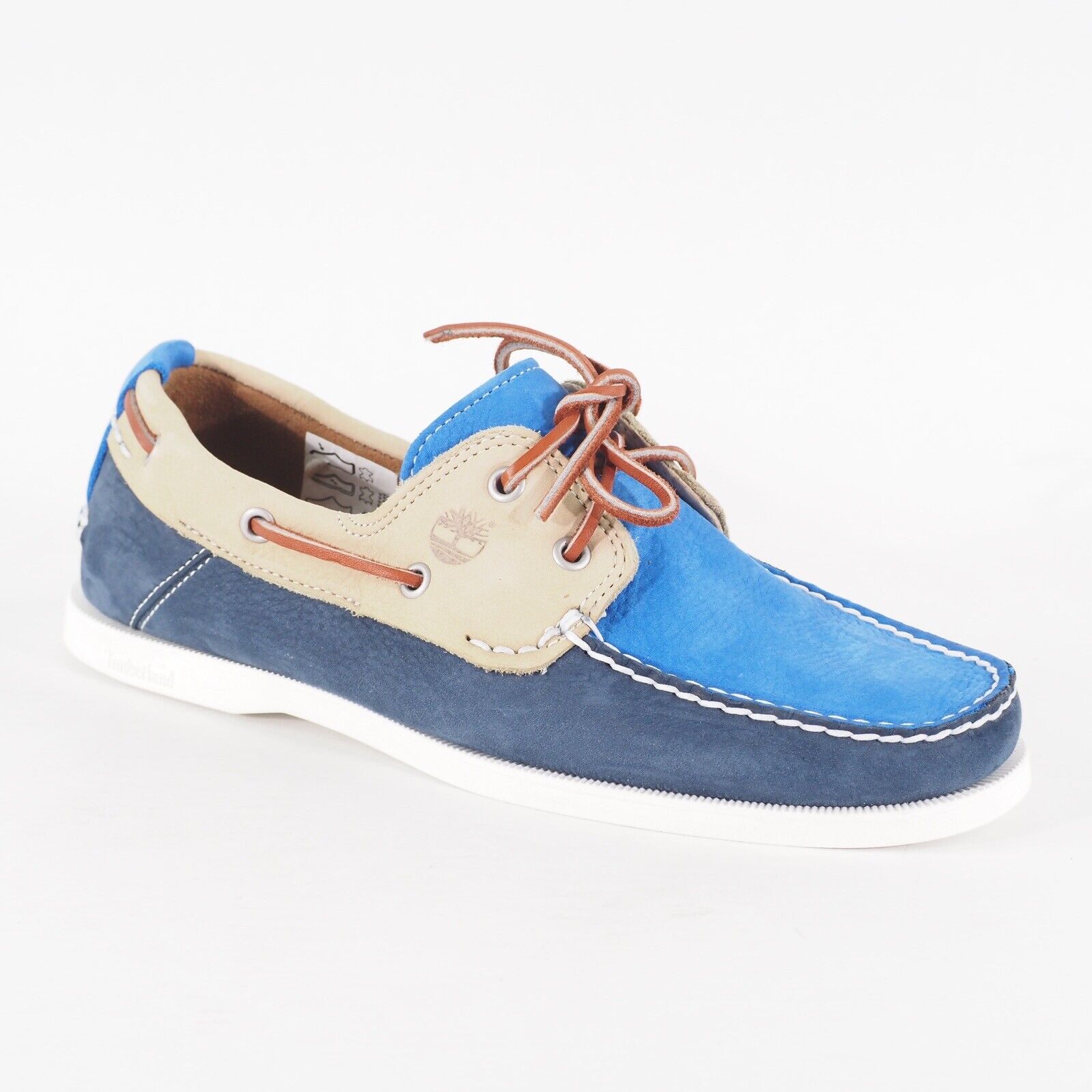 Mens Timberland Earthkeepers 2 Eye 6936A Casual Blue Leather Lace Up Boat Shoes