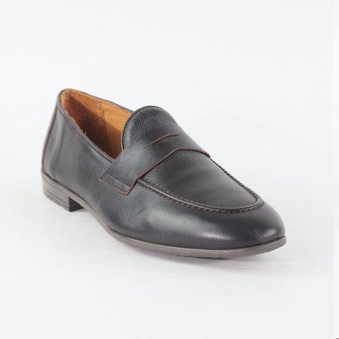 Mens Hackett London Masked Roll HMS20849 878 Black Leather Slip On Formal Shoes