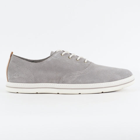 Mens Timberland Coles Point Plain A1HRW Grey Leather Laced Low Top Casual Shoes
