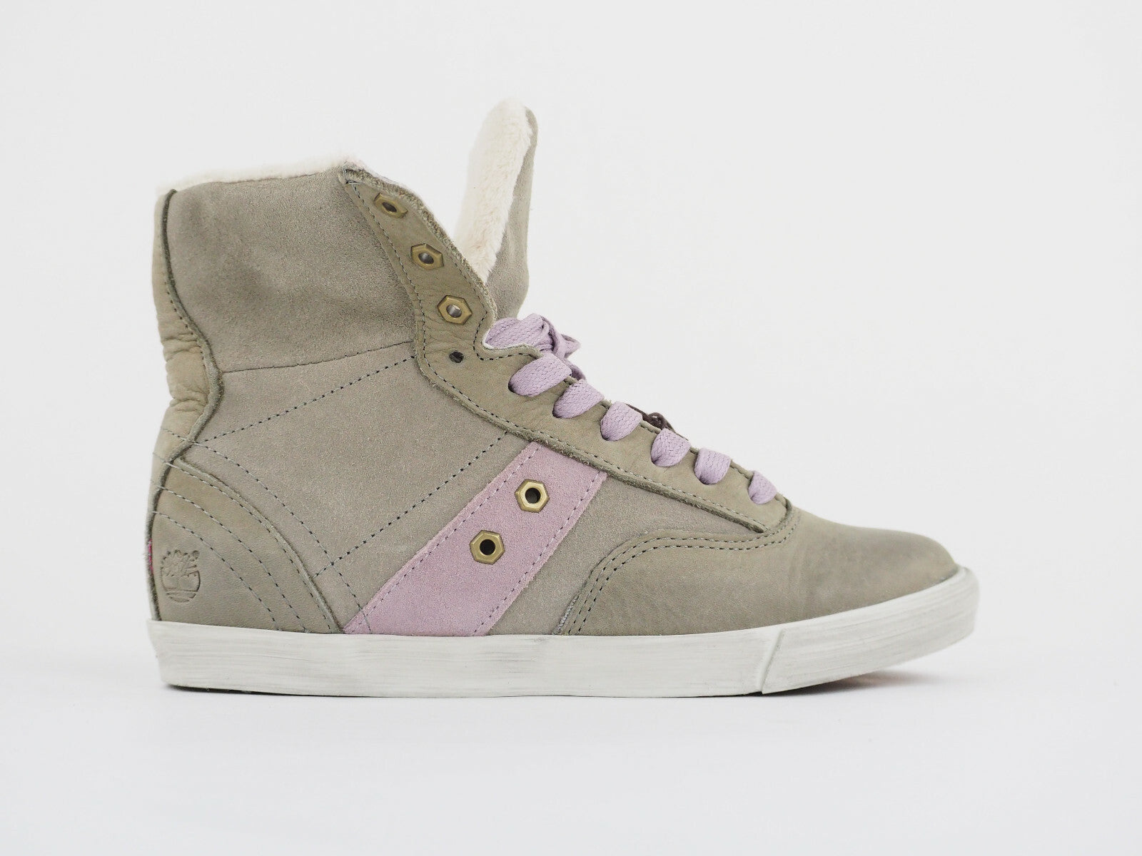 Ladies Timberland Earthkeepers Glastenbury Roll Top 8447A Grey Leather Trainers
