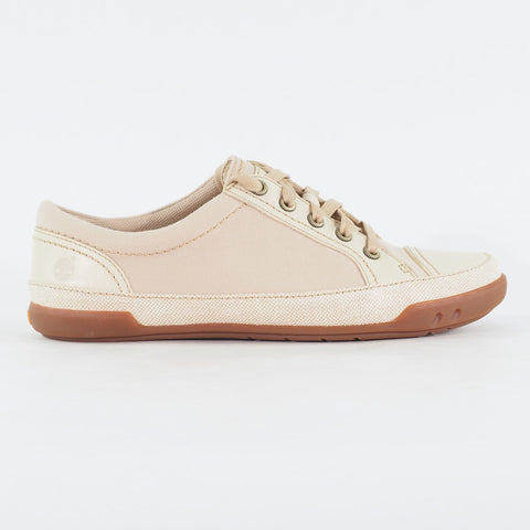 Womens Timberland EK Northport 3963R Light Beige Canvas Lace Up Low Casual Shoes