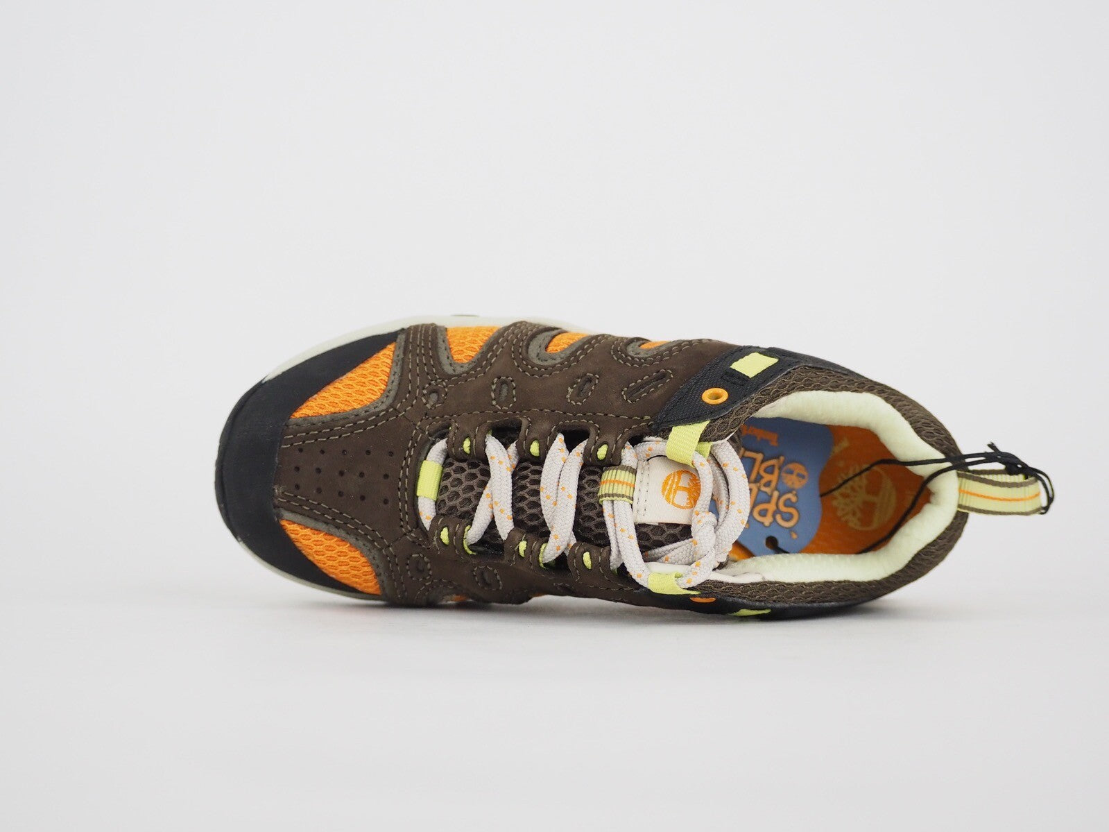 Boys Timberland Hypertrail Hiker 58710 Orange / Brown Leather Kids Walking Shoes