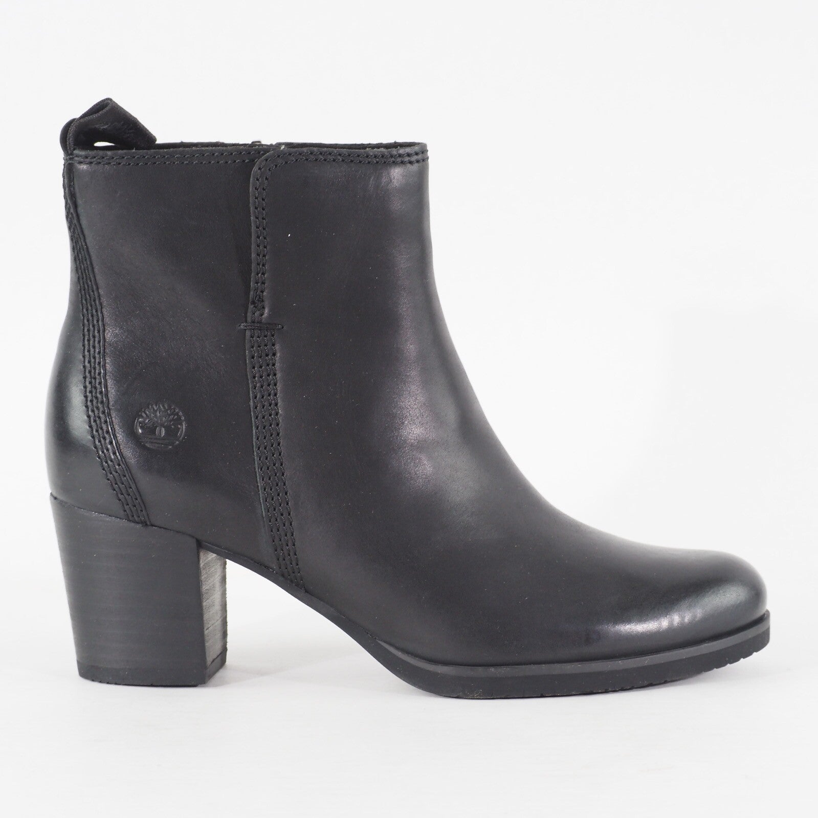 Womens Timberland Eleonor Street A1PZ5 Black Leather Zip Up Bootie 