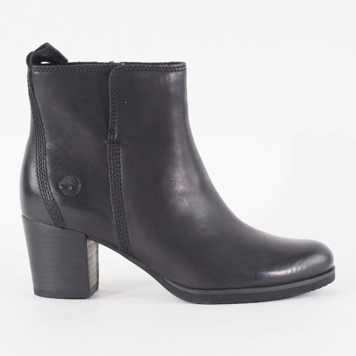 Womens Timberland Eleonor Street A1PZ5 Black Leather Zip Up Bootie 