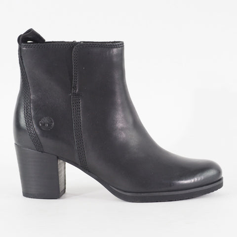 Womens Timberland Eleonor Street A1PZ5 Black Leather Zip Up Bootie 