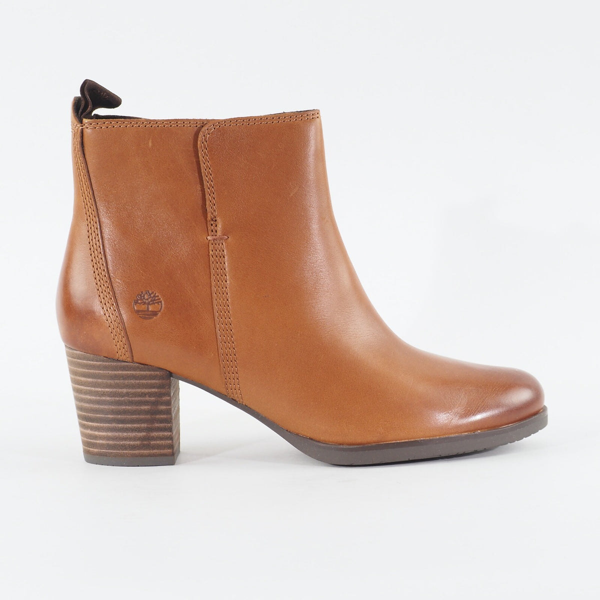 Womens Timberland Eleonor Street Bootie A1PZB Tan Leather Zip Up Chelsea Boots