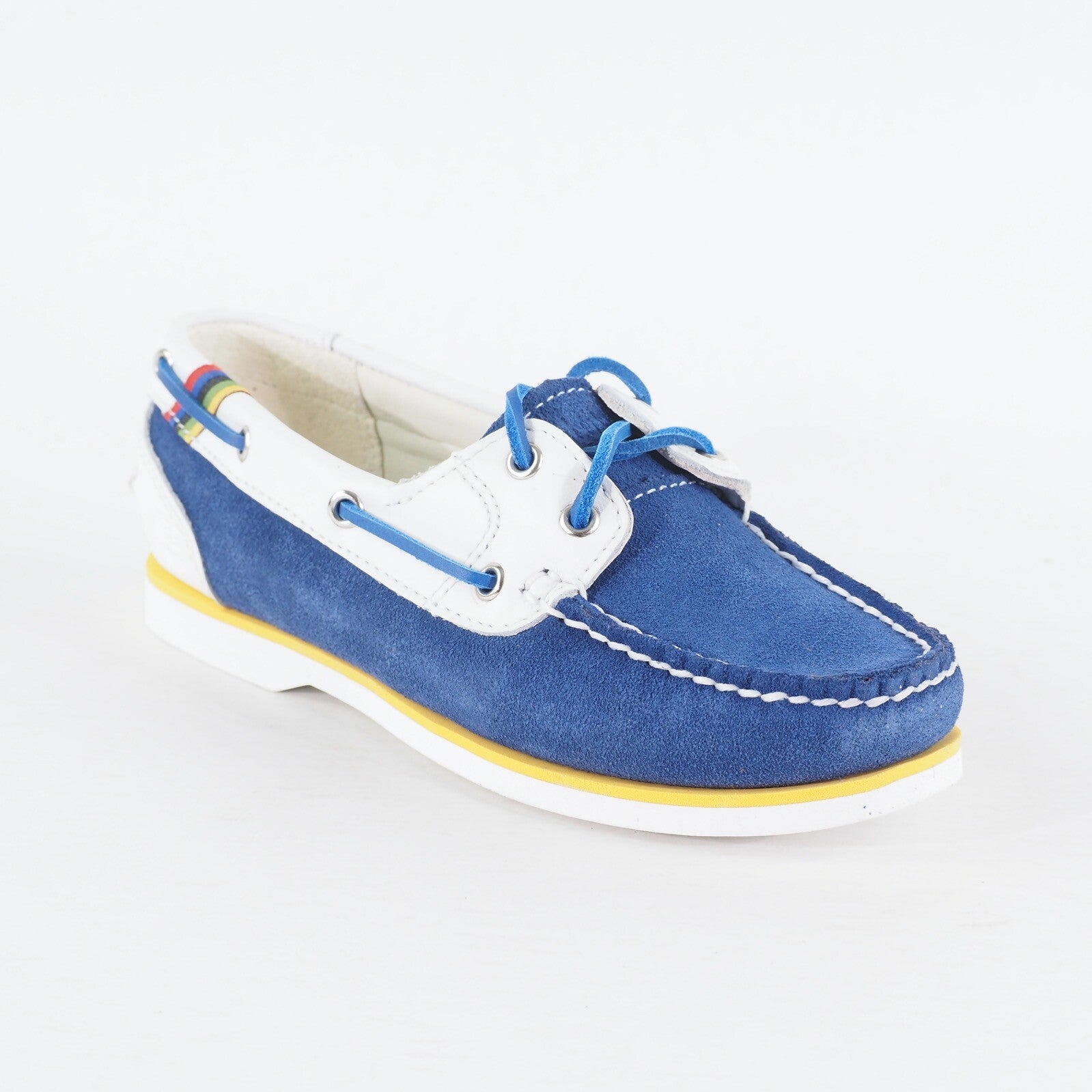 Womens Timberland Amherst 2 Eye 42674 Blue / White Leather Casual Boat Shoes 