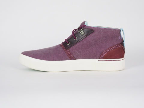 Womens Timberland Beckwith A14MO Purple Leather Casual Side Zip Chukka Boots
