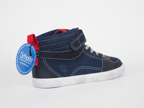 Boys Timberland Glastenbury A15H1 Blue Leather Laced Strap Chukka Boots