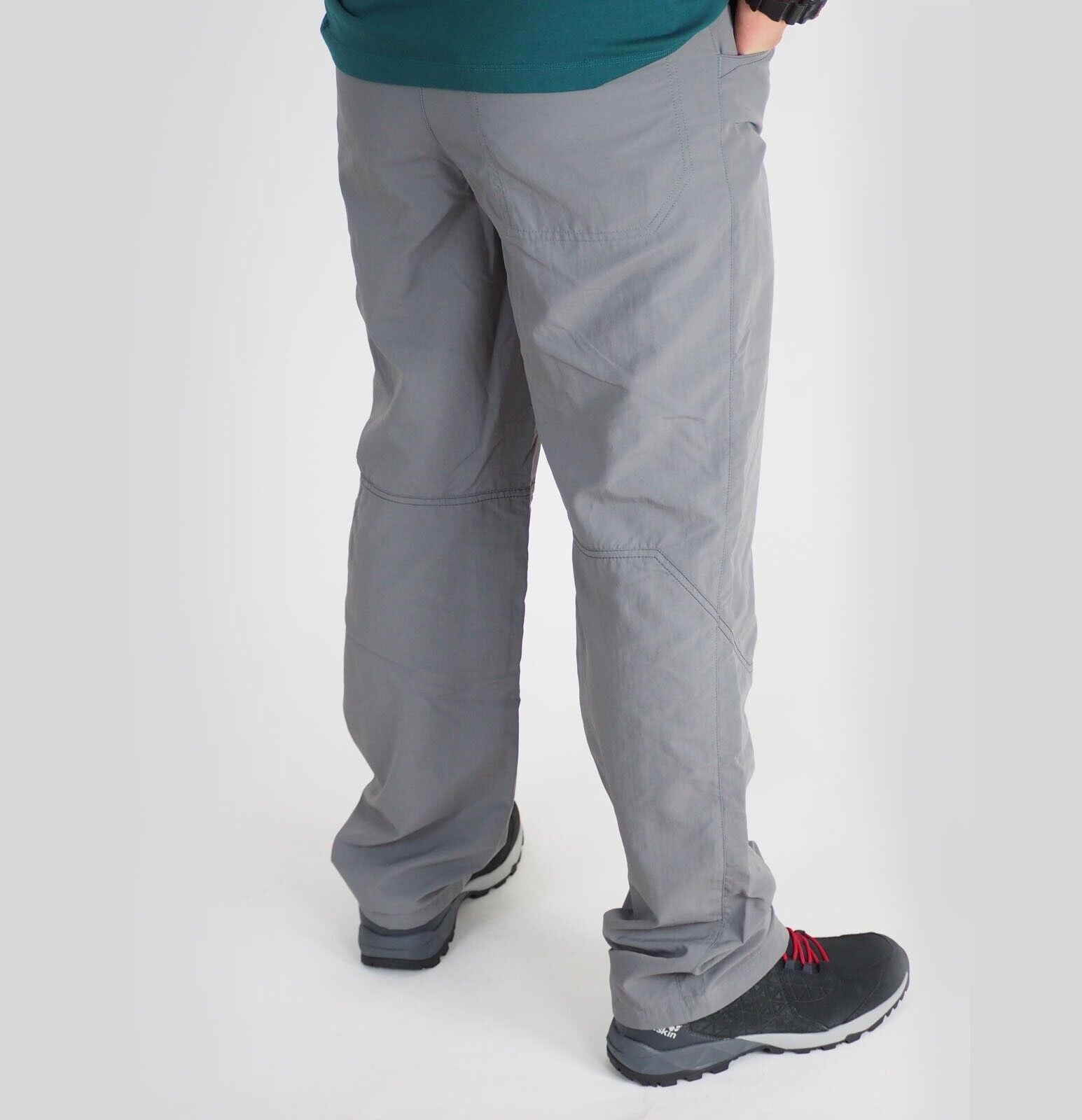 Mens Jack Wolfskin Walton 5004632 Tarmac Grey Asian Fit Light Hiking Trousers
