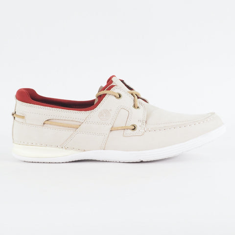 Mens Timberland Citi 2 Eyed 66154 Off White Nubuck Leather Lace Up Casual Shoes