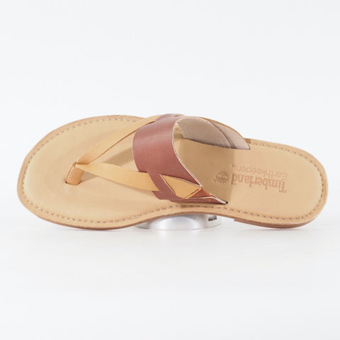Womens Timberland Ek Sheafe Thong 8725A Brown Leather Slip On Casual Sandals