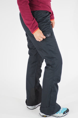Womens Jack Wolfskin Snow Mountain 1106991 Black Warm Windproof Hiking Trousers