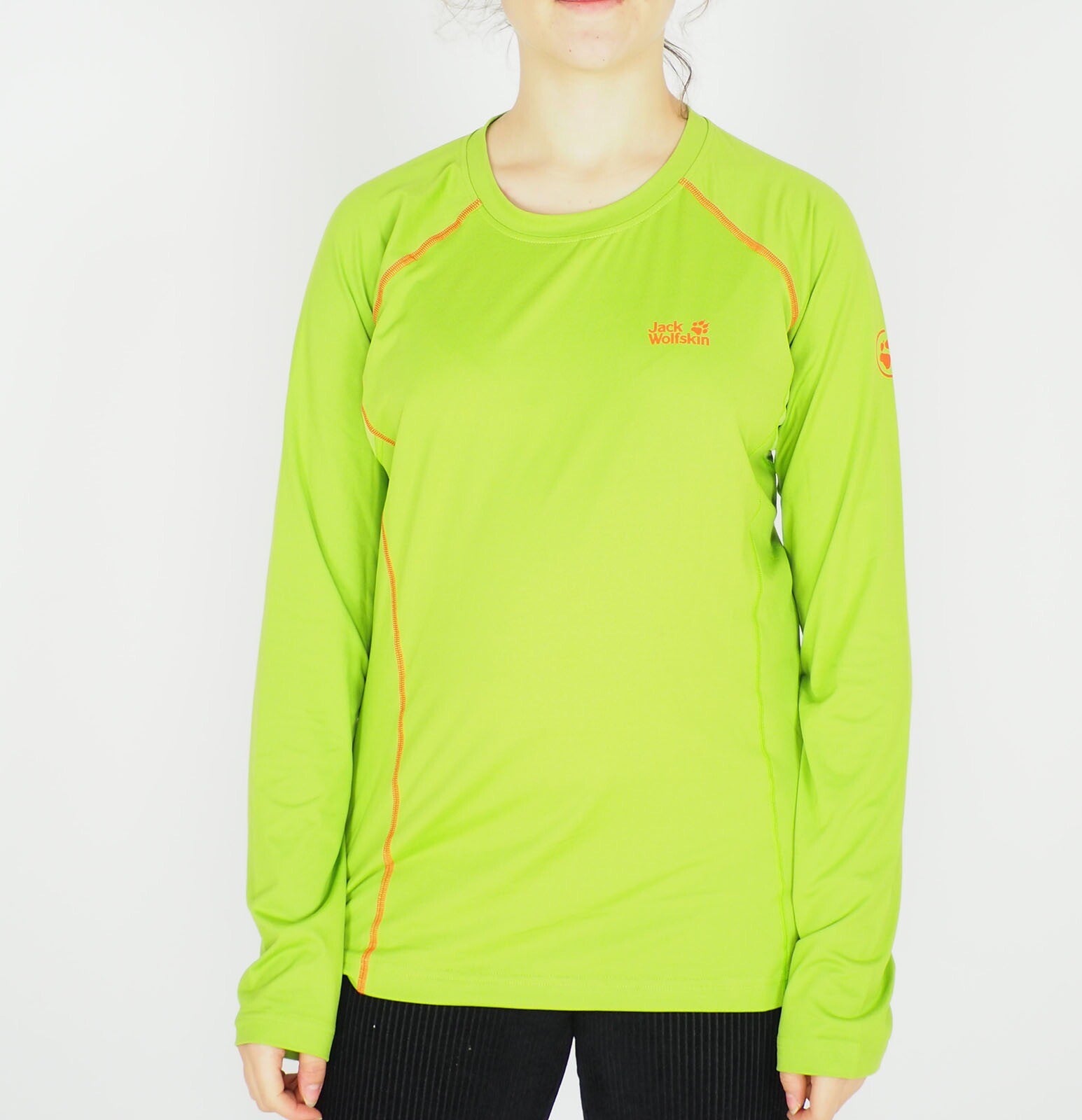 Womens Jack Wolfskin Alpine Trek 1803371 Parrot Green Active Longsleeve Shirt