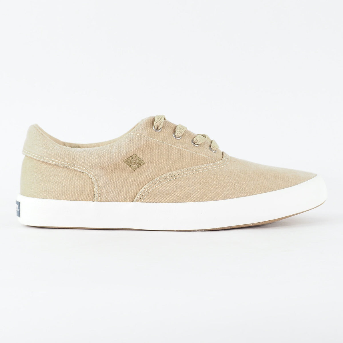 Mens Sperry Wahoo Cvo Chino STS14358 Biege Canvas Lace Up Low Top Casual Shoes