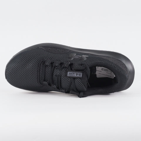 Mens Under Armour Charged Surge 4 Black Mesh Running Lace Up Sports Trainers
