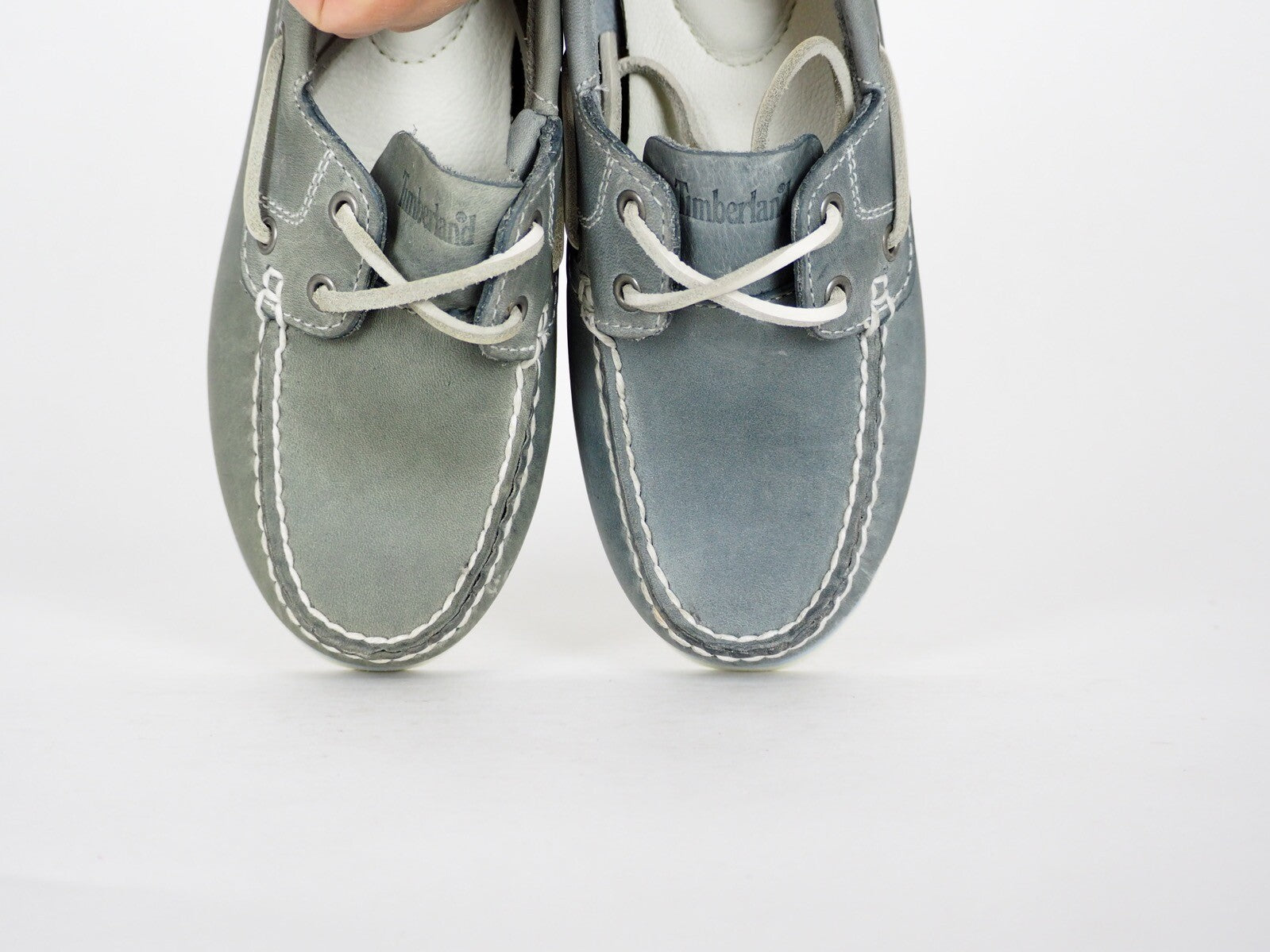 Womens Timberland EK Classic 2 Eye 3944R Blue Leather Boat Shoes UK 4