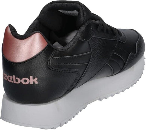 Womens Reebok Glide Ripple Doubl ID1961 Casual Walking Lace Up Black Trainers