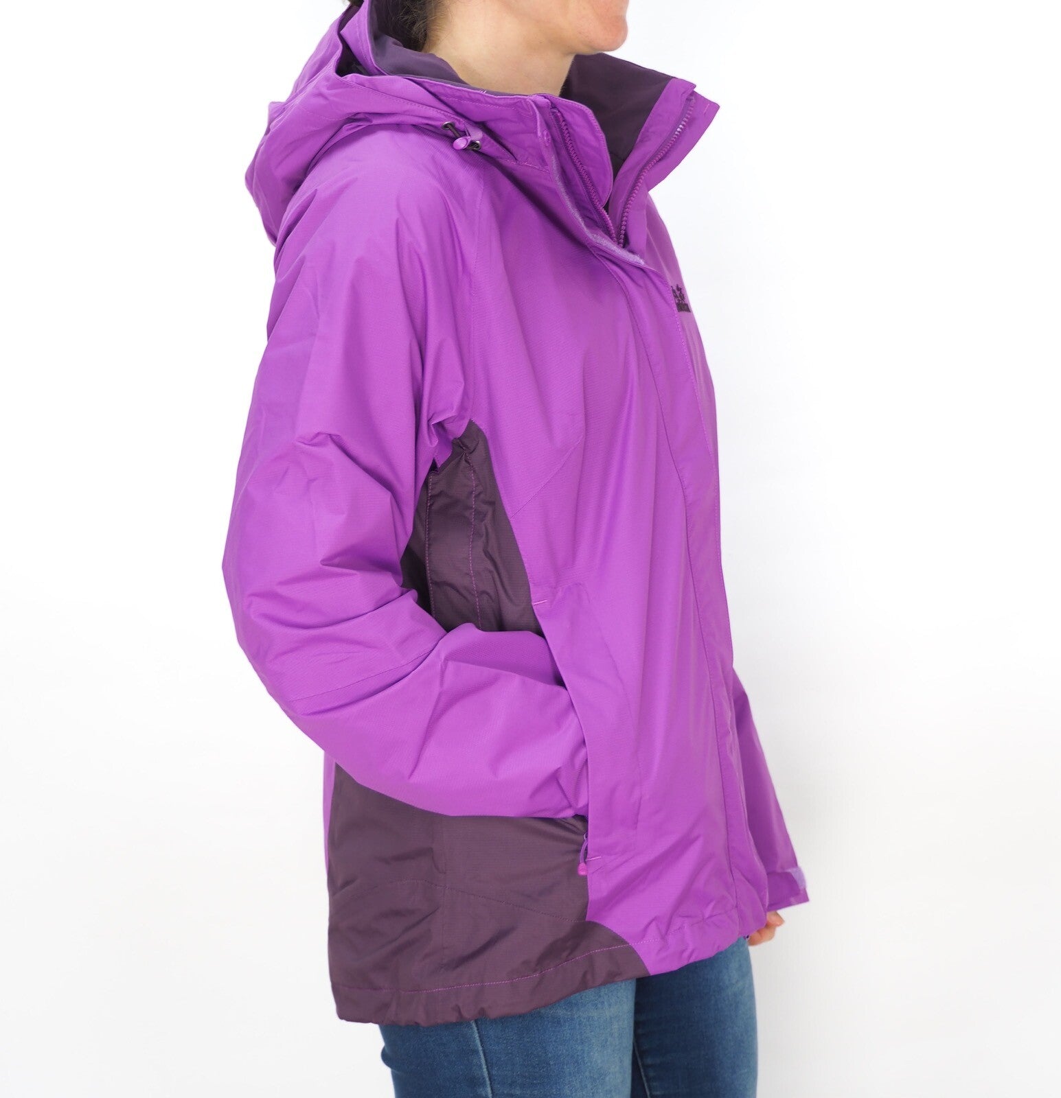 Womens Jack Wolfskin 5006521 Hyacinth Zip Up Warm Hooded Hiking Jacket